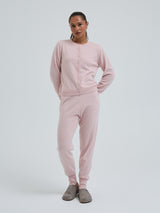 Seamless Basic Knitted leggings | Wool Cashmere T-shirt Powder Pink