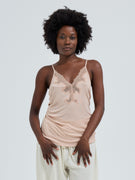 Lace Silk Cami | Mulberry Silk - Rosie Beige w. Rosie Beige