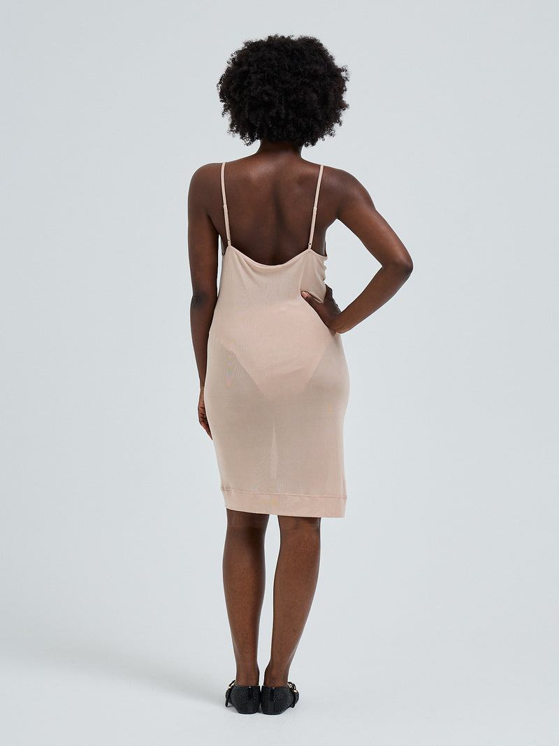 Seamless Basic Lace Silk Slip | Mulberry Silk Slip Dress Rosie Beige w. Rosie Beige