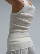 Seamless Basic Mya | Wool Silk Tank Top Off-White