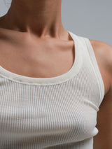 Seamless Basic Mya | Wool Silk Tank Top Off-White