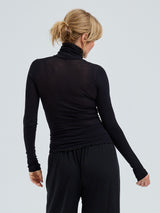 Seamless Basic Nouveau | Cotton Roll Neck Black
