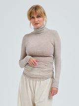 Seamless Basic Nouveau | Cotton Roll Neck Desert Melange