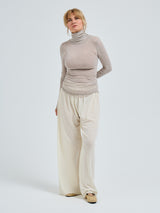 Seamless Basic Nouveau | Cotton Roll Neck Desert Melange