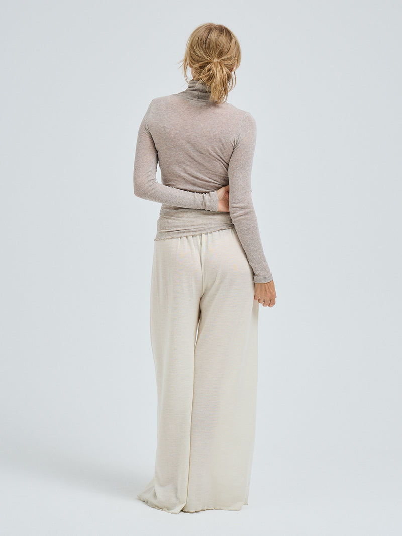 Seamless Basic Nouveau | Cotton Roll Neck Desert Melange