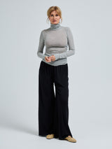 Seamless Basic Nouveau | Cotton Roll Neck Grey Melange