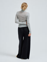 Seamless Basic Nouveau | Cotton Roll Neck Grey Melange