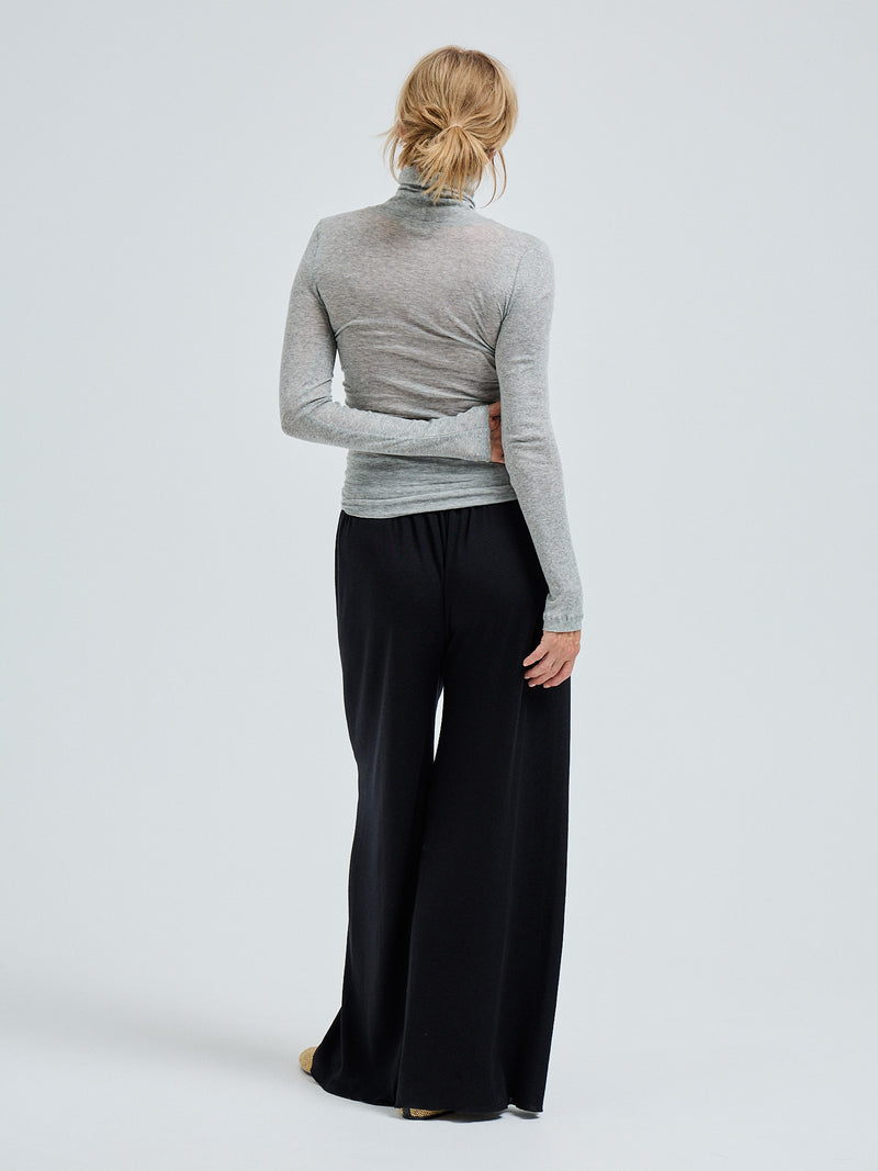 Seamless Basic Nouveau | Cotton Roll Neck Grey Melange