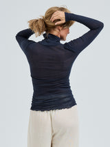 Seamless Basic Nouveau | Cotton Roll Neck Midnight