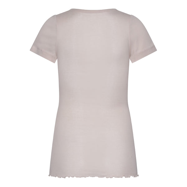Seamless Basic Roseanna Rib | Cotton S/S T-Shirt Rosie Beige