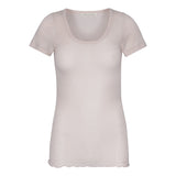 Seamless Basic Roseanna Rib | Cotton S/S T-Shirt Rosie Beige