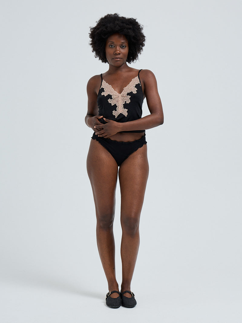 Seamless Basic Sheer Pantie | Silk 2-pack Panties Black