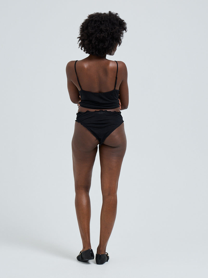 Seamless Basic Sheer Pantie | Silk 2-pack Panties Black