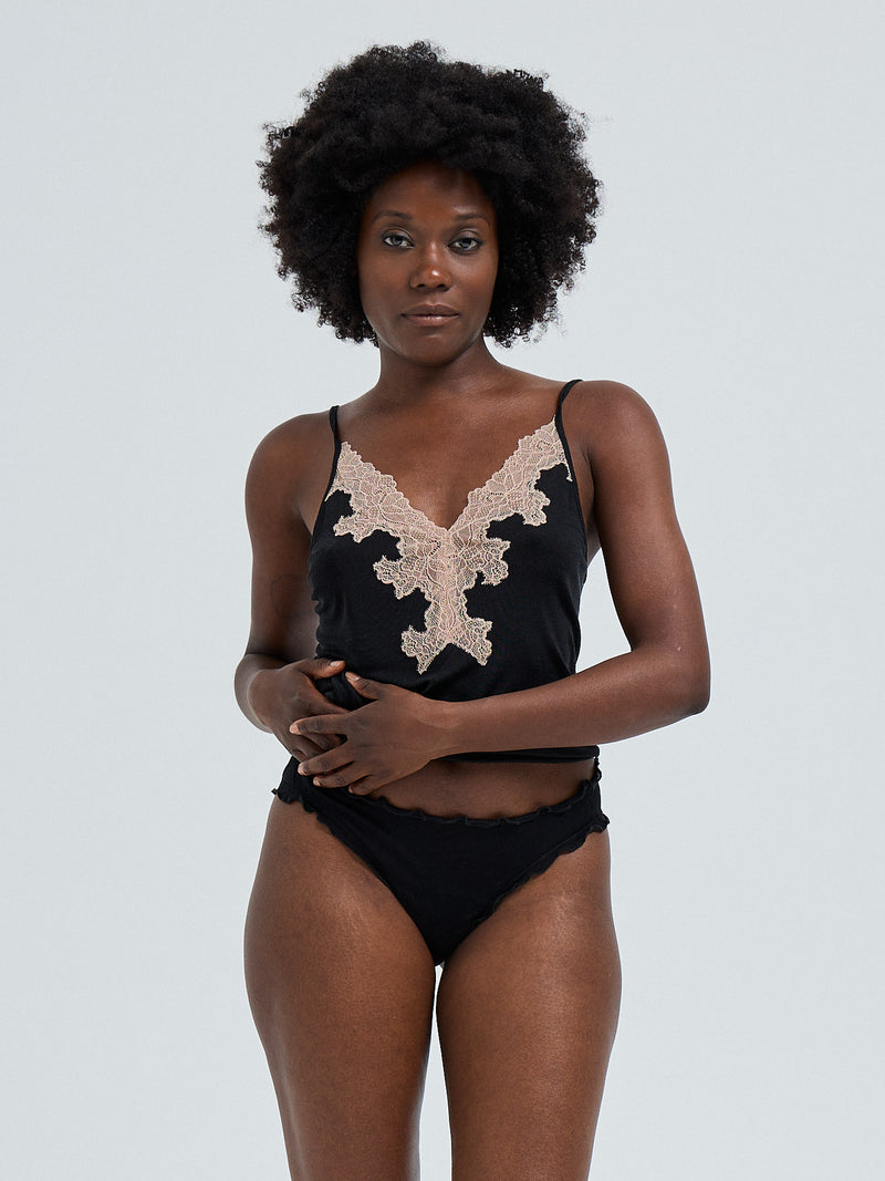 Seamless Basic Sheer Pantie | Silk 2-pack Panties Black