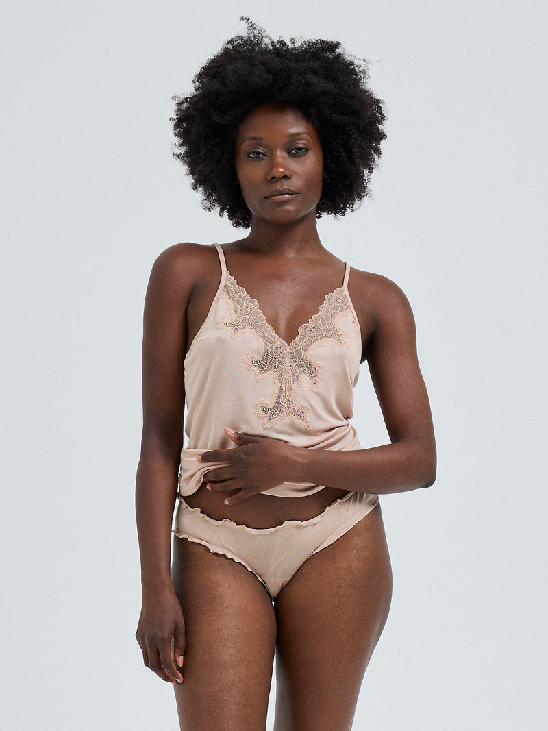 Seamless Basic Sheer Pantie | Silk 2-pack Panties Rosie Beige