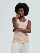 Seamless Basic Sheer Tank | Silk Tank Top Rosie Beige