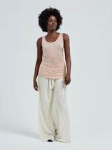 Seamless Basic Sheer Tank | Silk Tank Top Rosie Beige