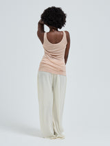 Seamless Basic Sheer Tank | Silk Tank Top Rosie Beige