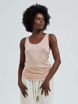 Seamless Basic Sheer Tank | Silk Tank Top Rosie Beige