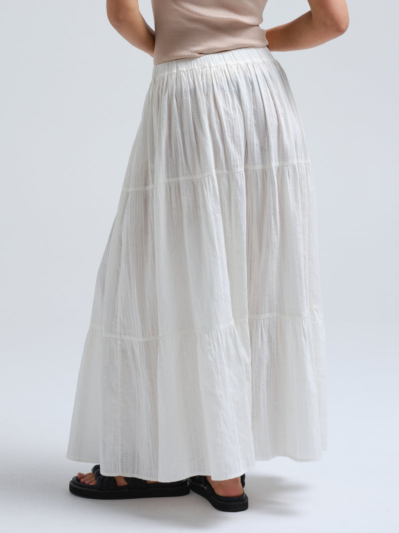 Seamless Basic Siena | Cotton Skirt Off-White