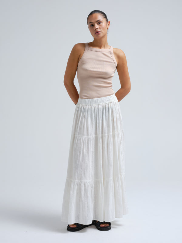 Seamless Basic Siena | Cotton Skirt Off-White