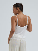 Seamless Basic Silk Cami Romance | Mulberry Silk Cami top Off-White