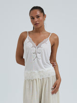 Seamless Basic Silk Cami Romance | Mulberry Silk Cami top Off-White