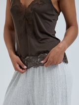 Seamless Basic Silk Cami Romance | Mulberry Silk Cami top Umber Brown