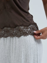 Seamless Basic Silk Cami Romance | Mulberry Silk Cami top Umber Brown
