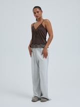 Seamless Basic Silk Cami Romance | Mulberry Silk Cami top Umber Brown