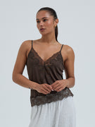 Silk Cami Romance | Mulberry Silk - Umber Brown