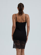 Seamless Basic Silk Slip Romance | Mulberry Silk Slip Dress Black