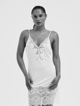 Seamless Basic Silk Slip Romance | Mulberry Silk Slip Dress Off-White