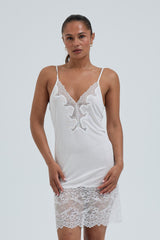 Seamless Basic Silk Slip Romance | Mulberry Silk Slip Dress Off-White