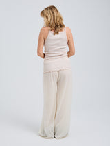 Seamless Basic Silky Daze | Silk Strap Top Rosie Beige / Off-white