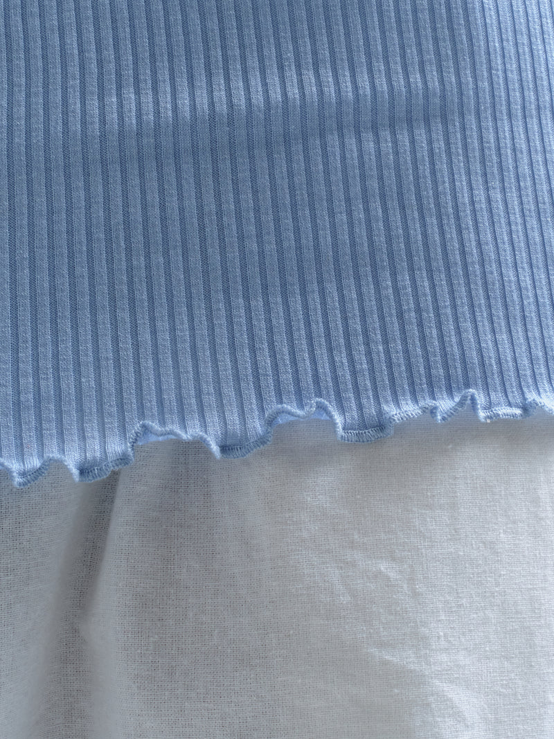 Seamless Basic Silky Fiore | Silk Blouse Light blue