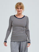 Silky Fiore | Silk - Navy/Beige