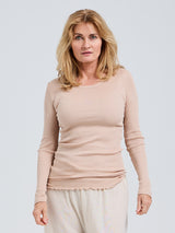 Seamless Basic Silky Fiore | Silk Blouse Rosie Beige