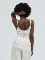 Seamless Basic Silky Sofia | Silk Strap Top Off-White