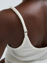 Seamless Basic Silky Sofia | Silk Strap Top Off-White