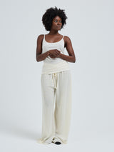Seamless Basic Silky Sofia | Silk Strap Top Off-White
