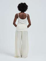 Seamless Basic Silky Sofia | Silk Strap Top Off-White