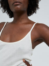 Seamless Basic Silky Sofia | Silk Strap Top Off-White