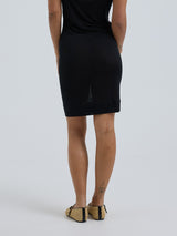 Seamless Basic Sporty Skirt | Silk Petticoat Black