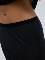 Seamless Basic Sporty Skirt | Silk Petticoat Black