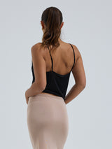 Seamless Basic Sporty Skirt | Silk Petticoat Rosie Beige