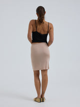Seamless Basic Sporty Skirt | Silk Petticoat Rosie Beige