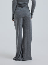 Seamless Basic Woolen Barbera | Merino wool Pants Grey Melange