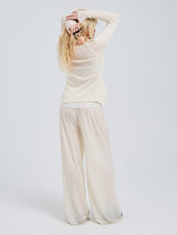 Seamless Basic Woolen Cardigan | Merino wool Cardigan Off-White