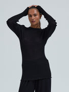 Woolen Classic Blouse | Merino wool - Black
